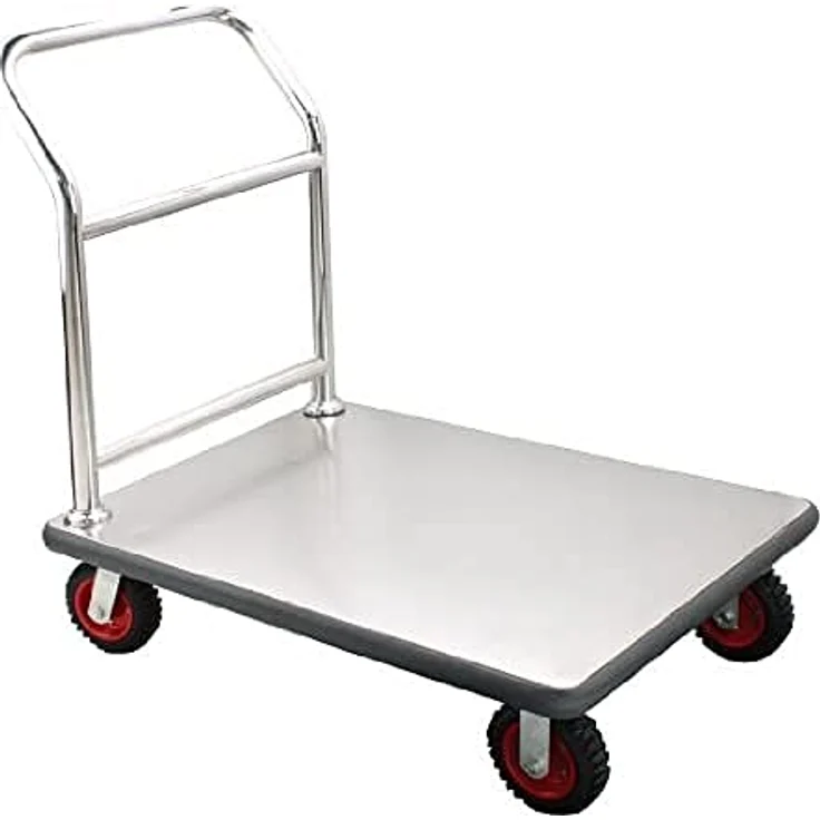 Saro AF 230 Transportwagen, Metall, Silber, 90 x 60 x 90 cm, Gummi-Stoßschutz, Tragfähigkeit: 150 kg – Bild 1