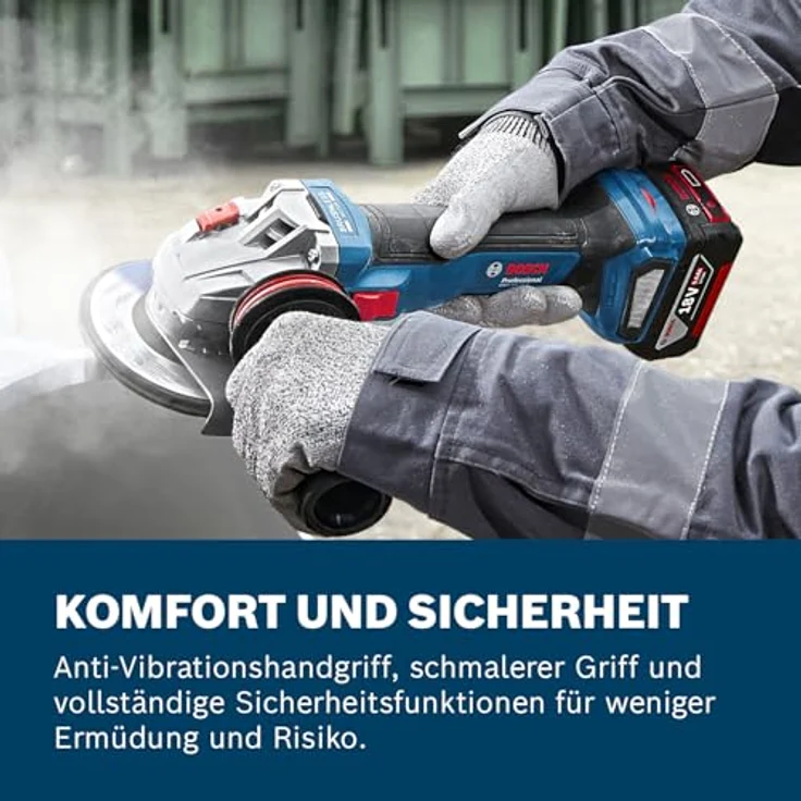 Bosch Professional GWS 18V-11 S, Akku-Winkelschleifer (18 V, ohne Akku, 125 mm Scheibendurchmesser, AMPShare 18V Akkuallianz) – Bild 5