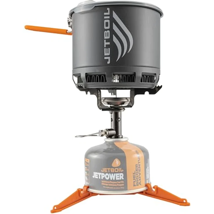 Jetboil Stash, ultraleichter Campingkocher mit FluxRing Technologie, 0,8 L Topf, 200 g, inkl. Kanisterstabilisator – Bild 1