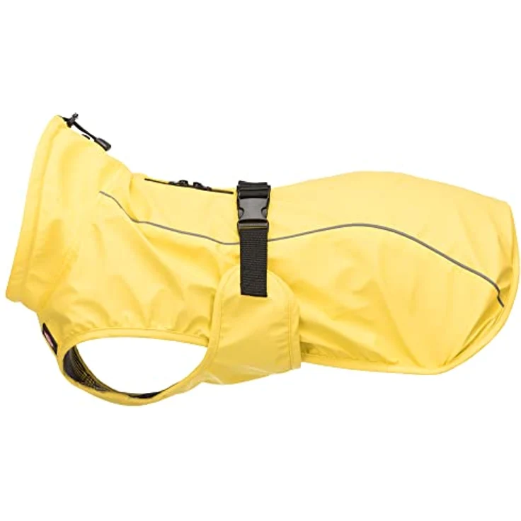 TRIXIE Regenmantel Vimy für Hunde XS gelb – Hunde-Regenjacke mit reflektierenden Elementen für mehr Sicherheit im Dunkeln – bequem & verstellbar - 7970 – Bild 1