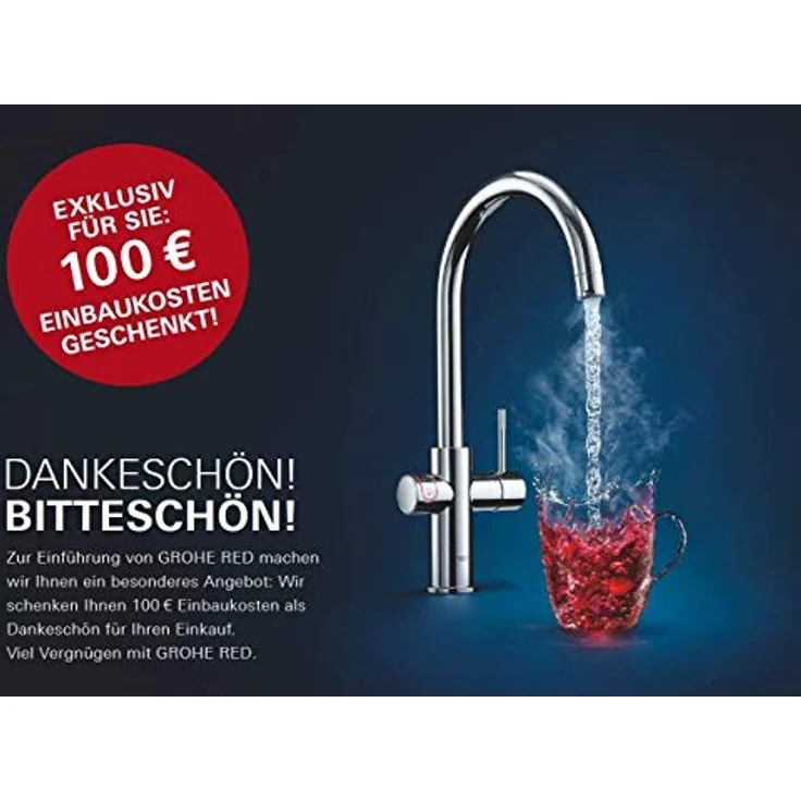 Grohe Red Duo L-Auslauf Küchenarmatur, Hochdruck mit Kochwasserboiler M, chrom – Bild 5