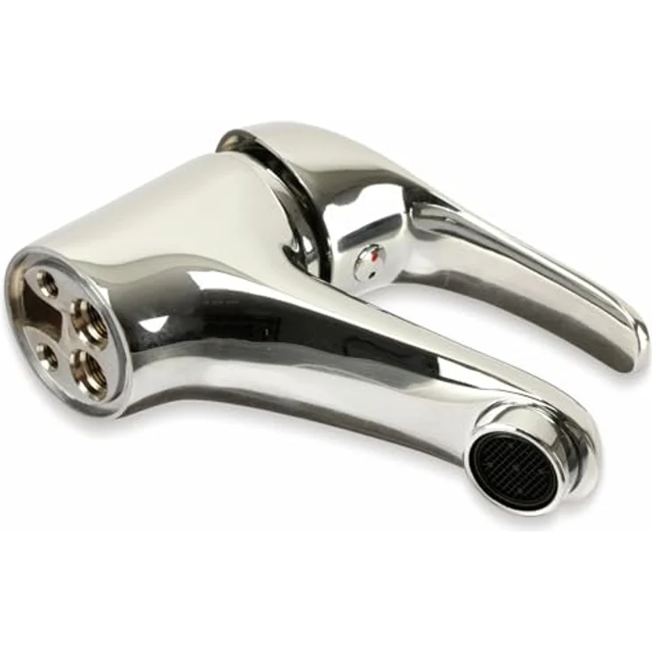 Schütte 41100 ATHOS PLUS, Waschtischarmatur mit Zugstange, Wasserhahn für das Bad mit Ablaufgarnitur, zeitloses Design, geräuscharme Kartusche, chrom – Bild 3