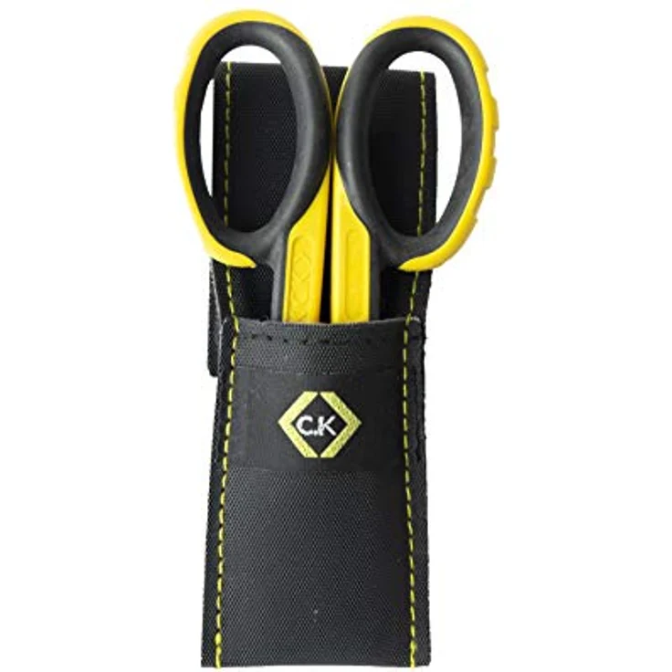 C.K 492001 Elektrikerschere, 140mm - Hochleistungsschere für weiche Kabel bis zu 22 mm Ø, robuste Hohlschliffklingen, inkl. Gürteltasche – Bild 3