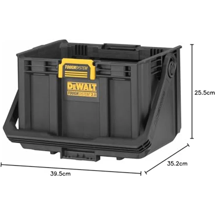 DeWalt ToughSystem 2.0 Werkzeugbox mit integrierten LED-Arbeitsleuchten, 14 l Fassungsvermögen, 22 kg Belastbarkeit, kompatibel mit 18V Akkus, schwarz – Bild 10