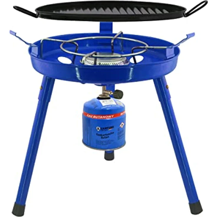 3in1 Camping Gasgrill Gaskocher Campingkocher Herd Gasherd Kochfeld Kocher Grill – Bild 2