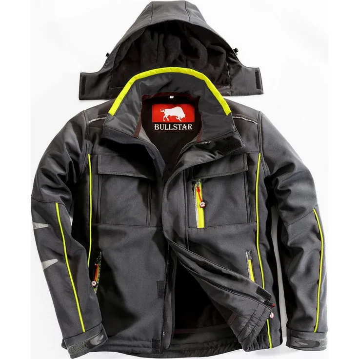Bullstar Softshelljacke Bullstar Winter-Softshelljacke ULTRA schwarz, mit wasserabweisendem Thermofutter und vielen Taschen