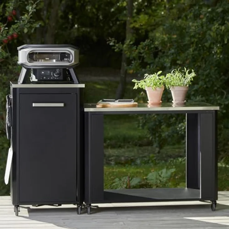 Cozze® Gas-Pizzaofen Premium Rotate 13, drehbarer Pizzastein, Backtemperatur bis 500°C, tragbar, grau/schwarz – Bild 6