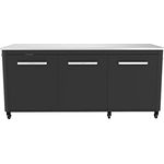 cozze 210 x 67 x 90 cm Außentisch, Edelstahl, Black, 180 x 60 x 90 cm