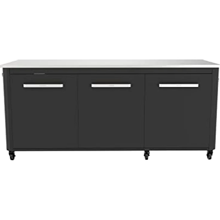 cozze 210 x 67 x 90 cm Außentisch, Edelstahl, Black, 180 x 60 x 90 cm – Bild 1