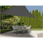 Sonnensegel 3 x 3 m mit UV 50+ Schutz - Dreieck/anthrazit - Sonnenschutz Segel inklusive Befestigungsseilen - Sichtschutz Schattentuch Sonnendach wetterbeständig für Garten Balkon und Terrasse