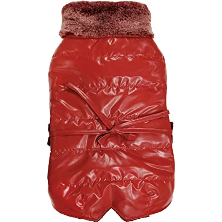 Croci Hundemantel gepolstert Bull chic rot, Warm und stylisch für Ihren Vierbeiner