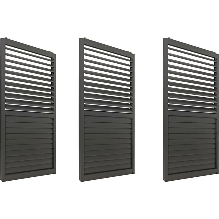MCW Pavillonseitenteil MCW-L46-ST, 272x206 cm, 3er-Set, Sicht- und Windschutz für Pergola MCW-L46, Aluminium