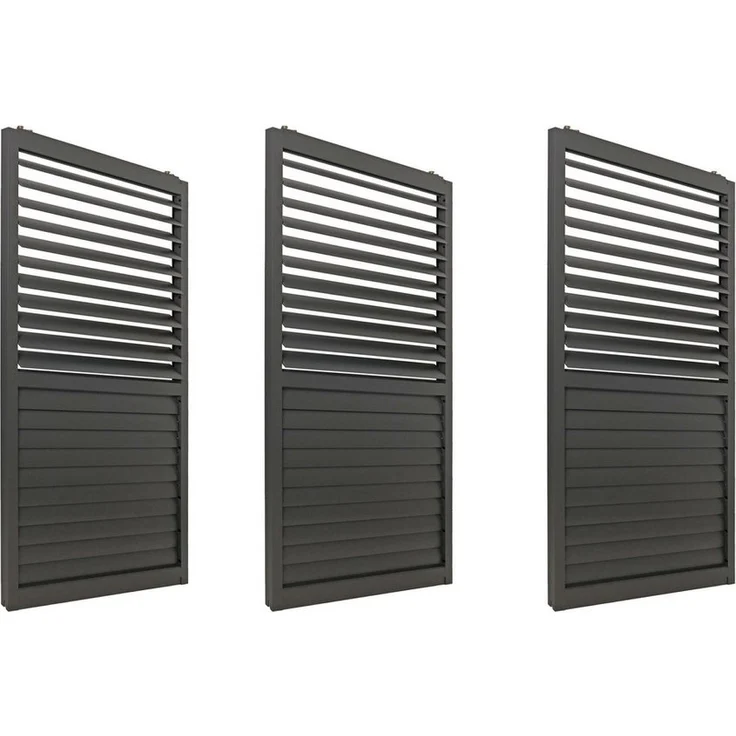 MCW Pavillonseitenteil MCW-L46-ST, 272x206 cm, 3er-Set, Sicht- und Windschutz für Pergola MCW-L46, Aluminium