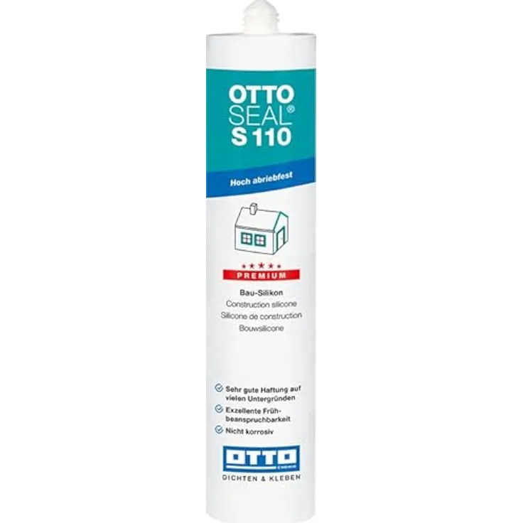 OTTOSEAL Premium-Bau-Silikon 310 ml Kartusche C742 kastanie - Hoch abriebfest, exzellente Haftung, nicht korrosiv
