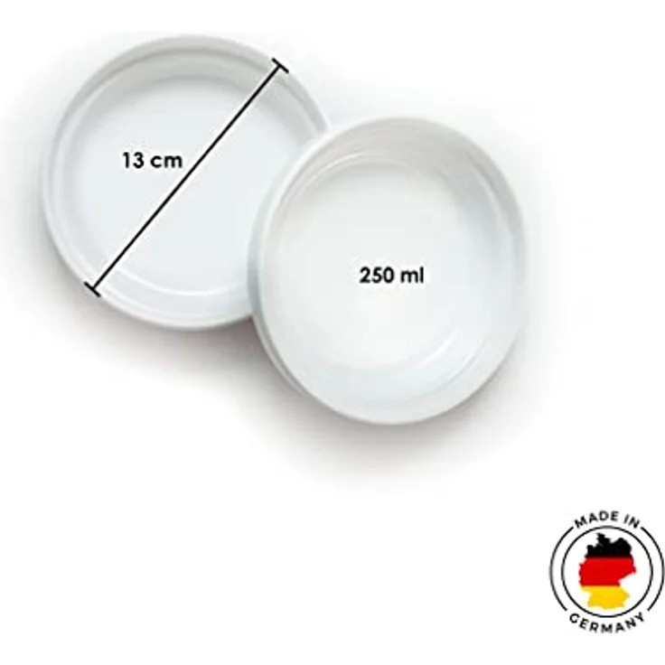 LucyBalu® Katzennapf aus Porzellan | Hochwertiger Futternapf & Wassernapf für Katzen | Porzellan Fressnapf & Trinknapf Katzen | Katzenfutter Porzellan Napf | Katzen 2er Napfset | Seidenmatt Weiß – Bild 5