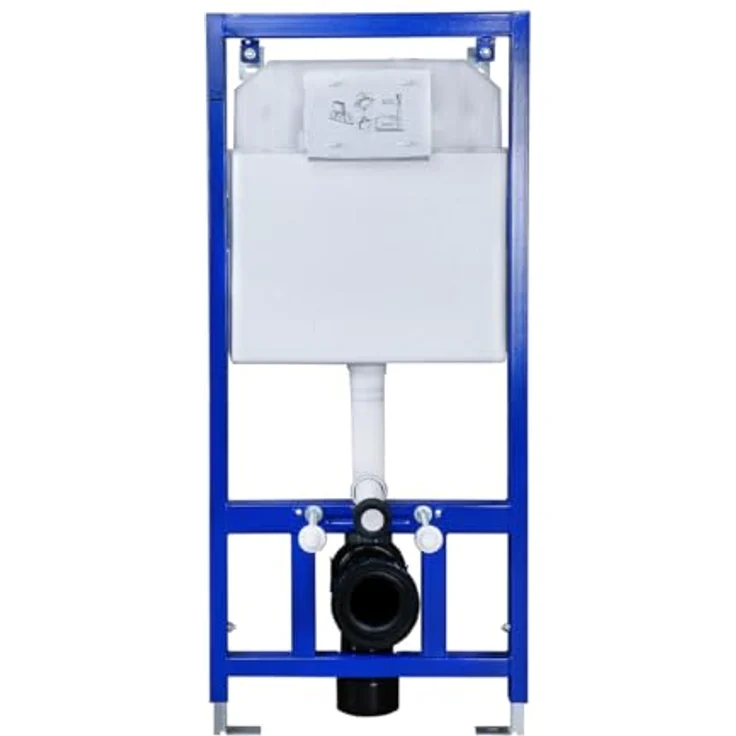 Aloni Tiefspül-WC AL5509Komplett, wandhängend, Abgang waagerecht, Aloni Wand / Hänge WC Toilette Softclose-Deckel Vorwandelement, Sanitärkeramik, Soft-Close-Funktion, weiß – Bild 10