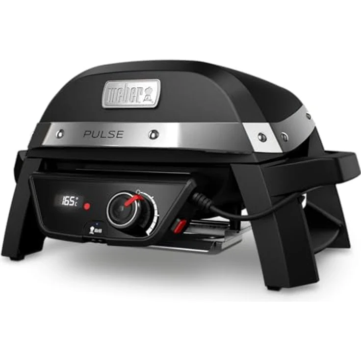 Weber Pulse 1000 Black, Elektrogrill mit digitalem Temperaturregler, schwarz, Gehäuse aus Aluminiumguss – Bild 2