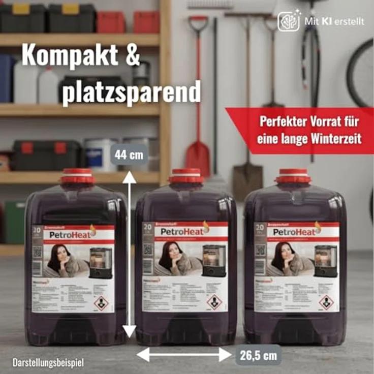 PetroHeat Nederland B.V. 2x Petroleum 20 L Kanister zum Heizen für Petroleum-Ofen Heizofen – Bild 6