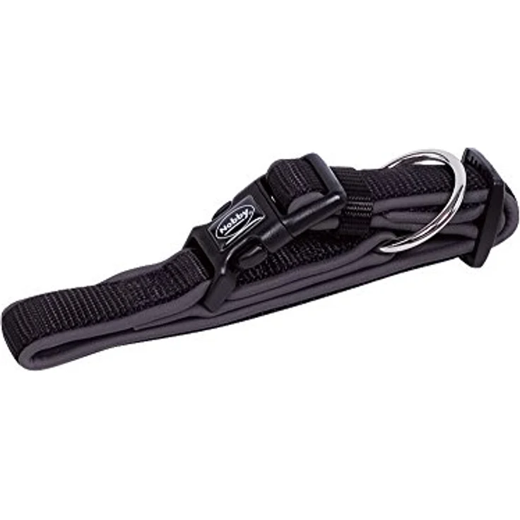 Nobby Halsband Classic Preno, schwarz / grau L: 30-45 cm, B: 20/25 mm, 1 Stück