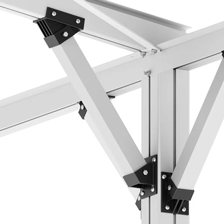 GFP Aluminium Carport 2,85x5,05m, Einzelcarport mit robustem Schutzdach für PKW, wartungsfrei und rostfrei – Bild 5
