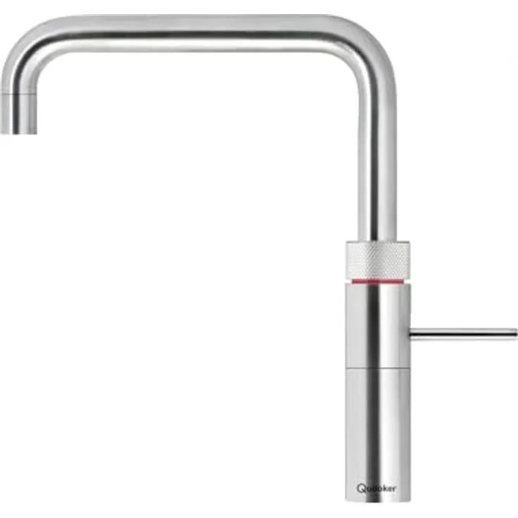 QUOOKER Fusion Square PRO3 Küchenarmatur, Voll-Edelstahl, Mischbatterie mit 3L Reservoir und 7 Jahre Garantie