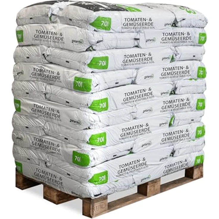 GALAMIO Tomatenerde Gemüseerde Erde Universalerde Blumenerde Pflanzerde Beet Balkon Premium Kultur Substrat 70l x 30 Sack 2.100l / 1 Palette Paligo, Qualitätserde mit Langzeit-Mehrnährstoffdünger, pH-Wert 5,50-6,00, salzgehalt 1,50g/l – Bild 8
