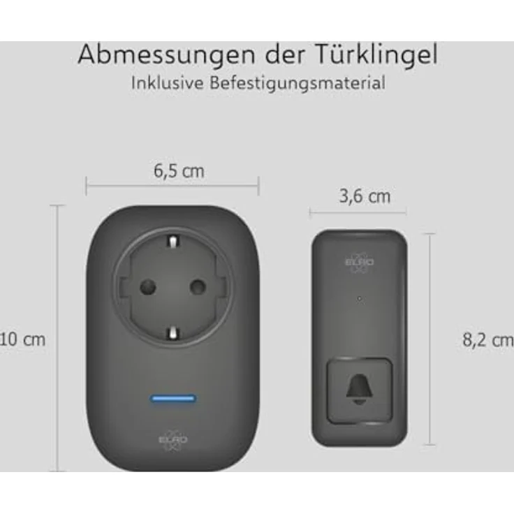 ELRO DB4000 Drahtloses Kinetic Türklingel-Set, 2x Steckempfänger ohne Batterien, Reichweite 150 Meter – Bild 3