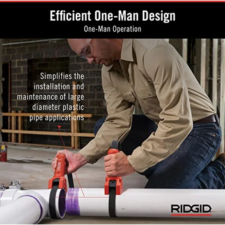 Ridgid Rohrmontagehilfe STRAPLOCK, Zange für Kunststoffrohre, 177 mm, max. Rohr-Ø 220 mm, innovativer Schnellverschluss – Bild 5