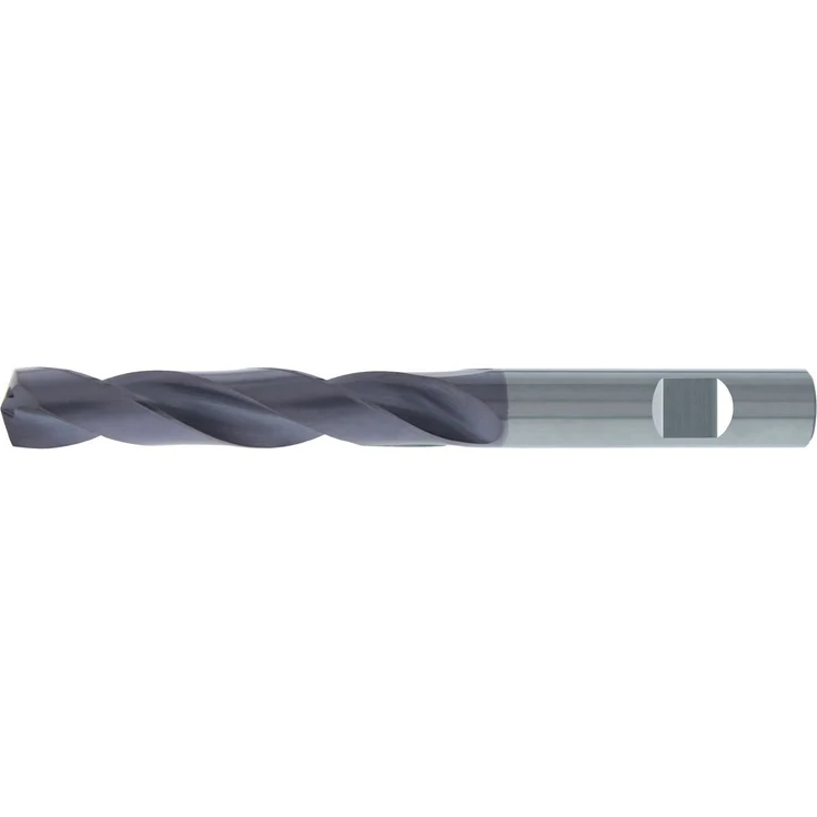 fortis Holzbohrer, Spiralbohrer VHM TiALN Typ UNI Schaft HB mit Innenkühlung, Bohrtiefe 5xD, 7,7 mm