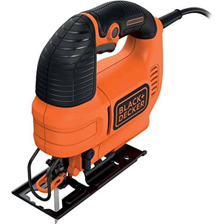 Black & Decker Stichsäge, Pendelhubsäge ( 520W, max. 70 mm Schnitttiefe, mit Softgriff, Sight-Line-Kanal, Schutzbügel, integrierte Sägeblasfunktion, ergonomische Griffe, inklusive Holzsägeblatt) KS701E – Bild 2