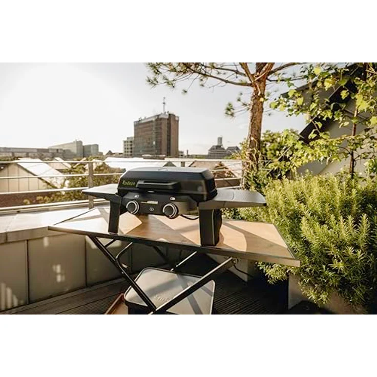 Enders Elektrogrill eUrban 2 Mobil, 2,2 kW Elektrogrill mit emailliertem Gussrost und abnehmbaren Seitenablagen – Bild 2