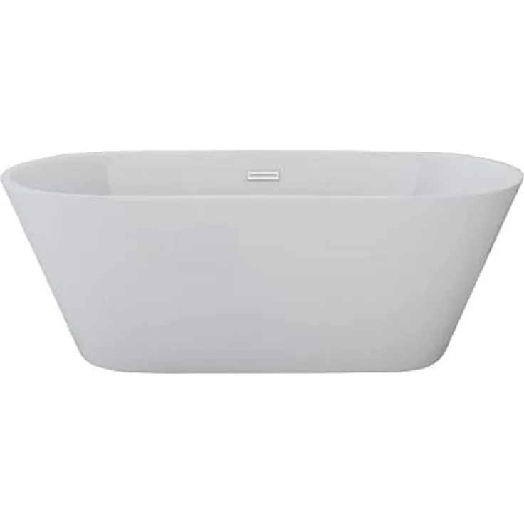 Jet-Line Lausanne II Design Badewanne | Freistehend | weiss | Acryl | Doppelwand | inkl. Zubehör | Maße: ca. 170 x 80 x 58 cm | Füllmenge: ca 204 Liter