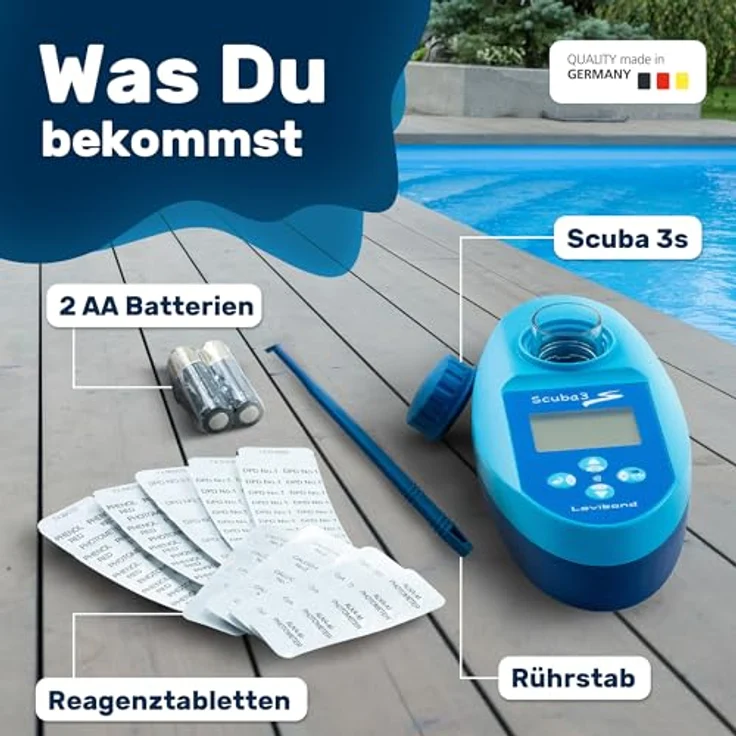 Lovibond Scuba 3s, smarter elektronischer Pooltester mit NFC-Technologie und App-Kompatibilität, speichert bis zu 100 Datensätze – Bild 4