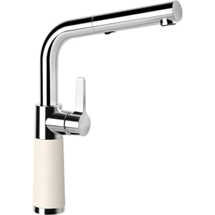 Schock Küchenarmatur SC-540, Chrom/Cristadur, ausziehbarer Auslauf in Magnolia, Hochdruck, 19 cm Breite – Bild 1