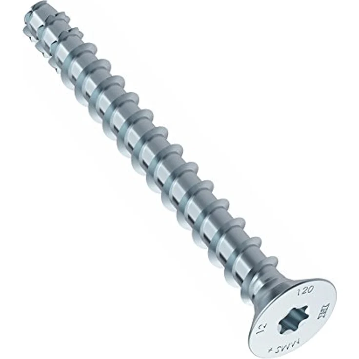 Heco MULTI-MONTI®-plus, Betonschraube selbstschneidend, 6 mm Durchmesser, 120 mm Länge, galZn 3 farblos, 50 Stück – Bild 9