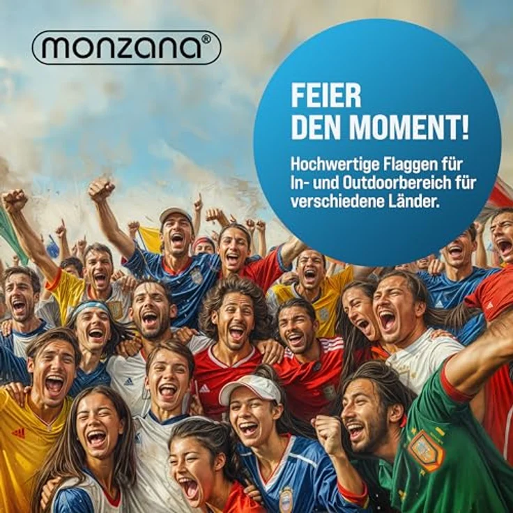 Monzana Deutschland Flagge 150x90cm - 100% Polyester, strapazierfähig, Metallösen, für Garten und Indoor, pflegeleicht – Bild 5