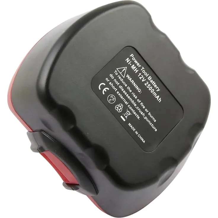 Avizar Austauschakku für Bosch GSR 12 VE-2 / GSB 12 VE-2, Ni-MH 12V 2500mAh, Schwarz