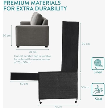 Kratzschutz Für Sofas Aus Sisal – 50x60 Cm, Schützt Möbel Vor Katzenkrallen