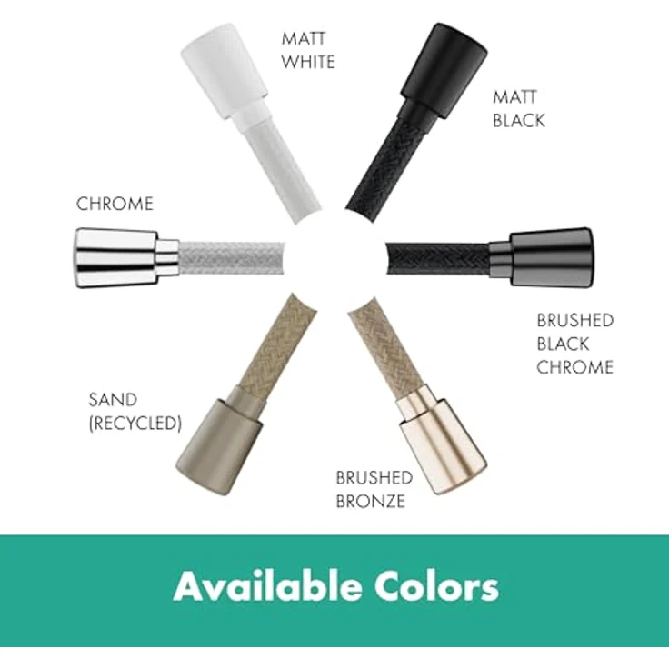 hansgrohe, Duschschlauch Designflex Planet Edition Textilbrauseschlauch, Länge 1250mm, Sand recycelt – Bild 3