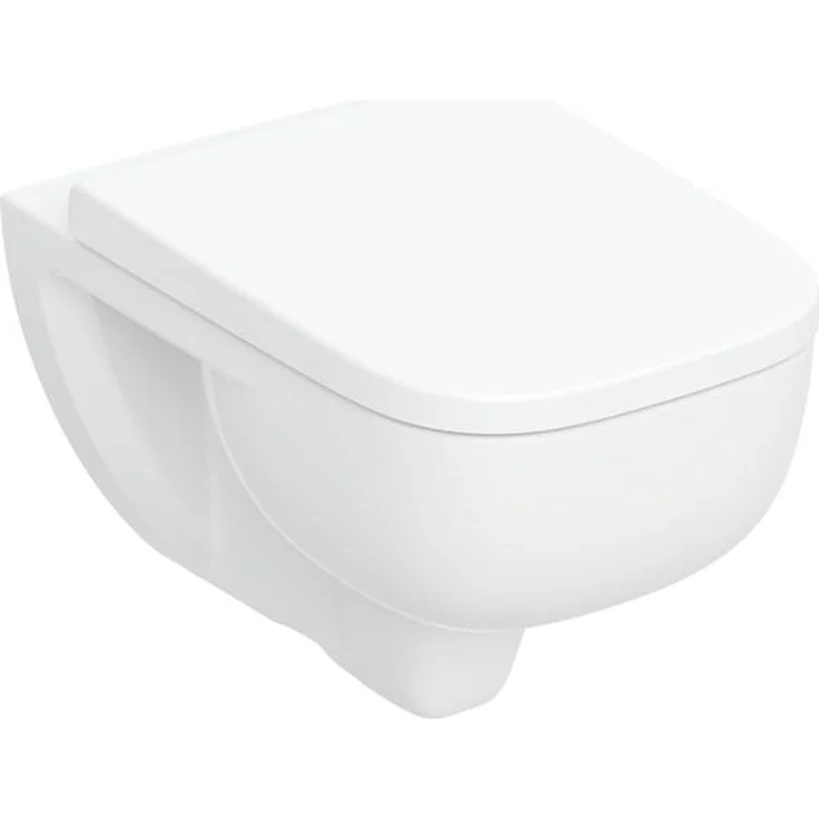 Geberit Renova Plan Set Wand-WC Tiefspüler, TurboFlush, mit WC-Sitz, 54cm, Weiß, 503152001