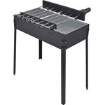 Mangal Grill 2in1 inkl 8x Drehspieße mit Motor und Grillrost Schaschlik Standgrill