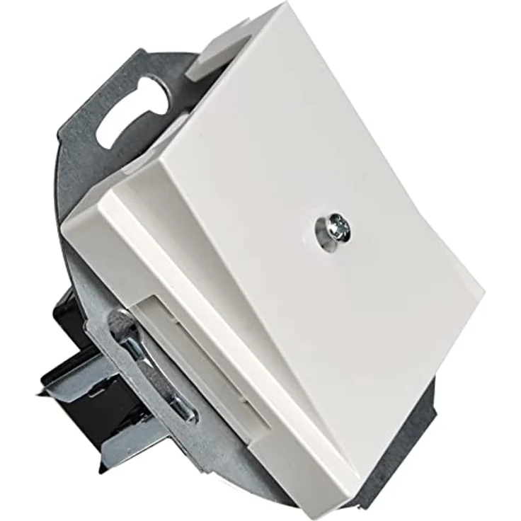 Schneider Electric Merten Zentralplatte Leitungsauslass, System M, polarweiss glänzend, robustes Design für moderne Elektroinstallationen – Bild 1