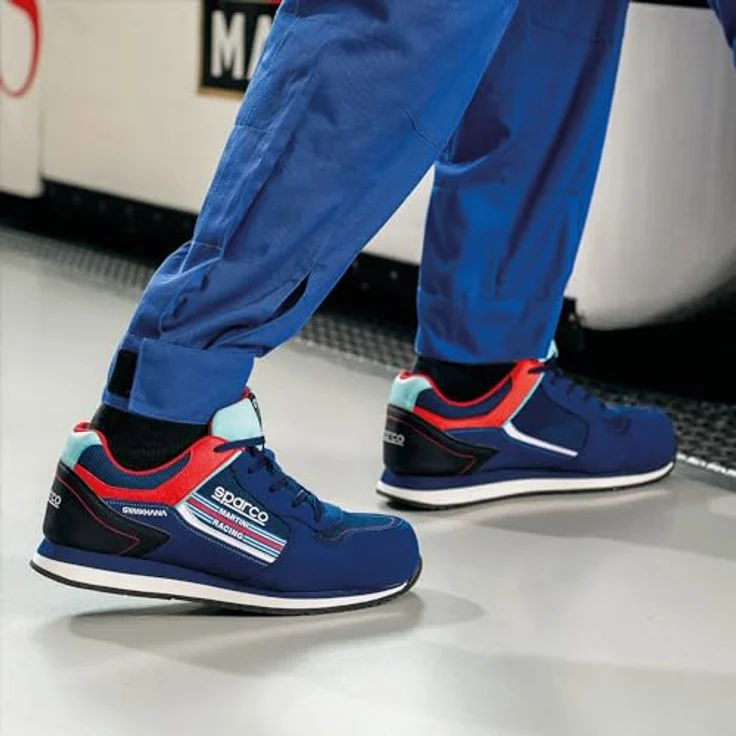 Sparco GYMKHANA Martini ESD S1PS SR Sicherheitsschuh, atmungsaktiv, metallfrei, Blau, Größe 45 – Bild 6