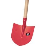 Ideal Spaten Frankfurter Schaufel mit E-Stiel, rot, Gr. 5 DIAMANT-PIONIER, Gartenwerkzeug mit gehärteter, pulverbeschichteter Schaufel