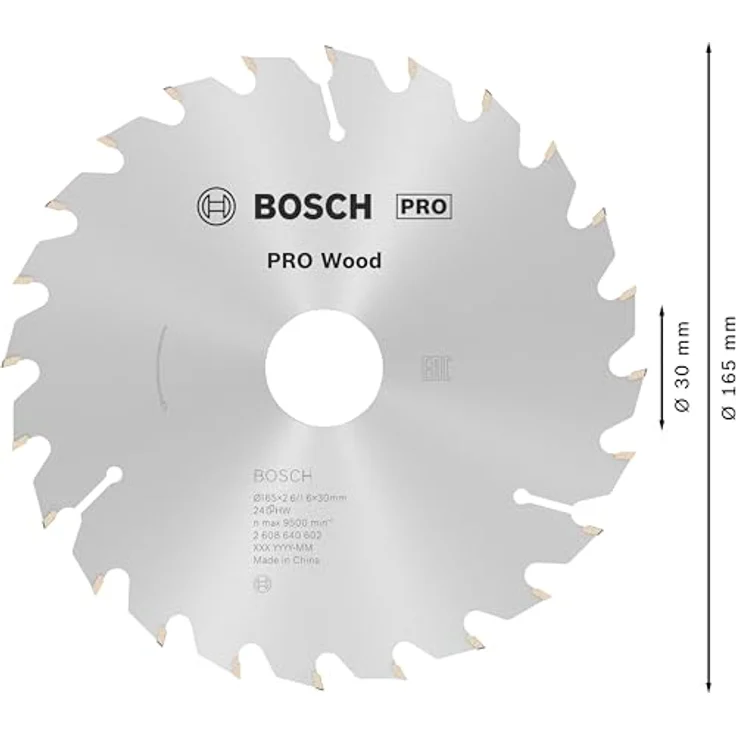 Bosch Professional Kreissägeblatt Optiline Wood (für Holz, 165 x 30 x 2,6 mm, 24 Zähne, Zubehör Kreissäge) – Bild 3