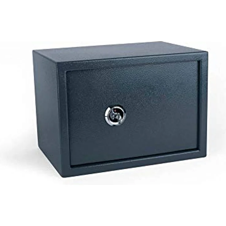 Pavo Tresor dunkelgrau 35,0 x 25,0 x 25,0 cm, Zylinderschloss, doppelt verankert, robuster Metallkorpus – Bild 2