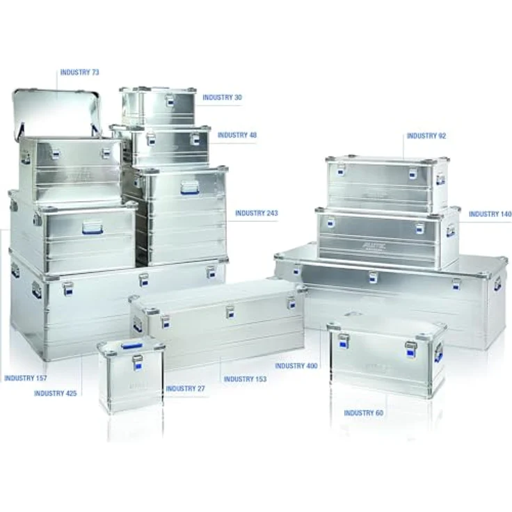 ALUTEC MÜNCHEN Aluminiumbox INDUSTRY 153, 153 l, staub-/spritzwassergeschützt, Innenmaße 1150 X 350 X 381 mm, Werkzeugbox, Gewicht 8,76 kg – Bild 3