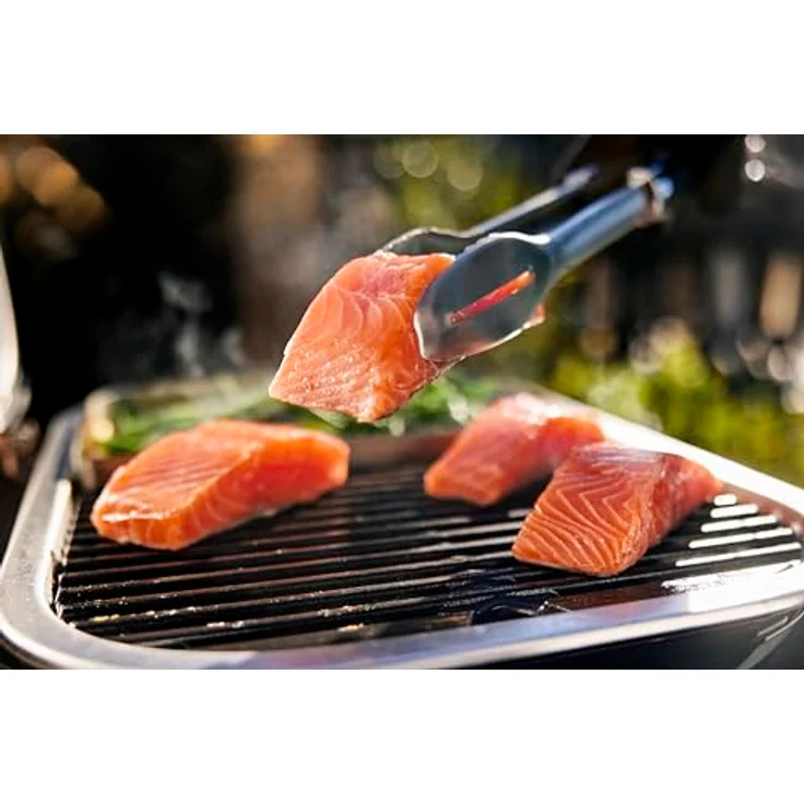 Weber Lumin 1000 Compact Elektrogrill, Schwarz, mit multifunktionalem Kochstopp, Dämpfen, und eingebautem Thermometer – Bild 4