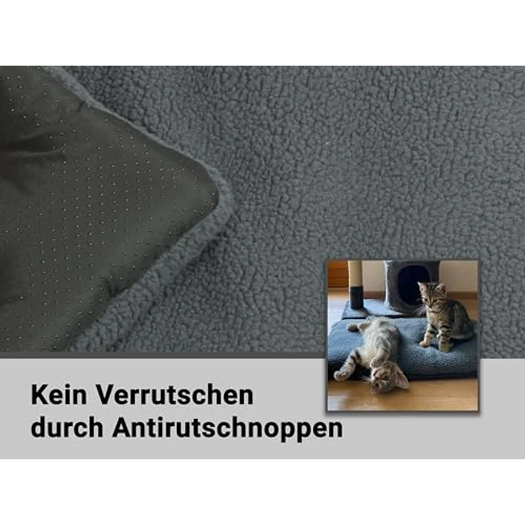 ZOLLNER Hundekorb, 100% Polyester, Antirutschnoppen, anthrazit – Bild 5
