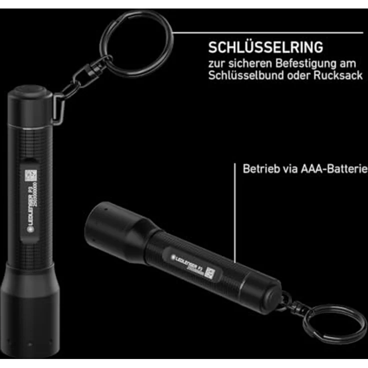 Ledlenser P3 Mini LED Taschenlampe, 130 Lumen, 110m Zoom, IP54, 6.5h Laufzeit, 43g, AAA-batteriebetrieben, Schlüsselanhänger Leuchte für Camping und Wandern – Bild 5